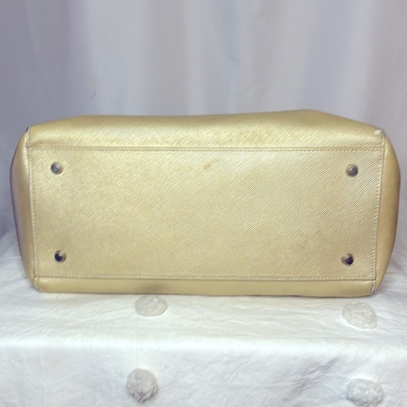 LANCASTER gold staffing leather Intemporal Large shoulder tote. - Picture 9 of 15